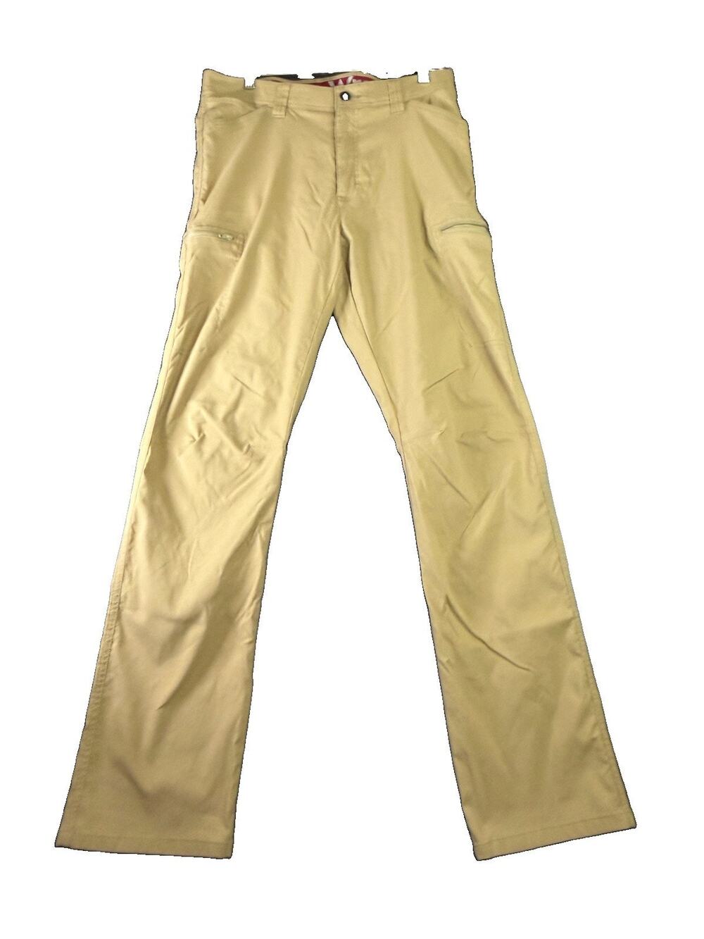 Wrangler ATG Men’s 32x32 Cliff Side Utility Pants Tan Stretch Hiking Outdoors